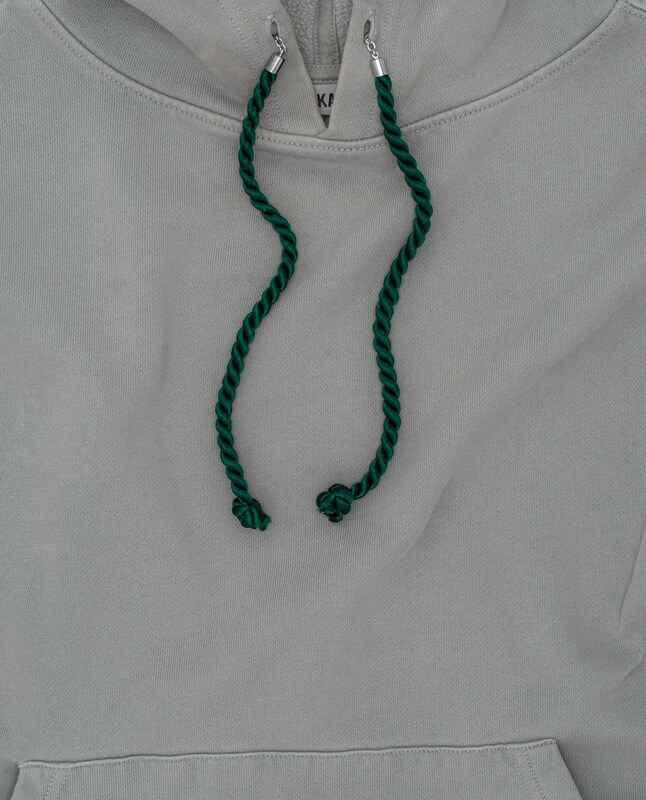 Decorative Hoodie Strings, Charms | Thick Emerald Braided Twist Rope